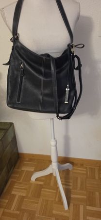 Schultertasche Picard schwarz Leder guter Zustand