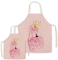 🌸Herziges Mami-Kind-Set KOCHSCHÜRZEN: "Flamingo Königin"💫