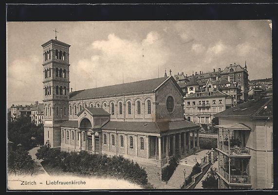 Cartoline postali: AK Zürich, Liebfrauenkirche – Usato da Berlin venduto da bartko-reher
