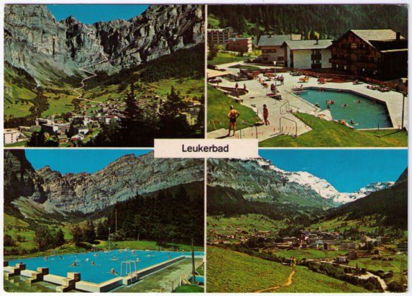 Ansichtskarten: Leukerbad - 4 Bild AK – Gebraucht aus Binningen von Mountainrider