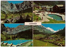 Leukerbad - 4 Bild AK