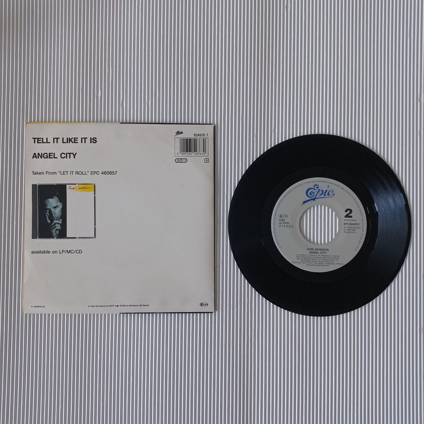Dischi in vinile: Don Johnson. Singles-Platte. Tell It Like It Is. – Usato da Zürich venduto da Bellabo 2