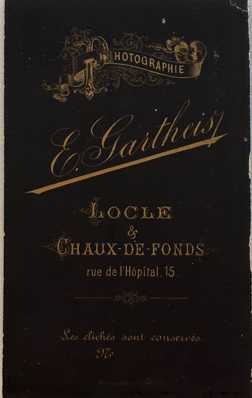Cartoline postali: CDV E. Gartheis, Le Locle, Kind, Hund – Usato da Frauenfeld venduto da Merk52 1