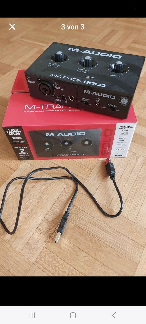 Equalizer: M-Audio Track Solo USB Interface – Neu und originalverpackt aus Bern von flo_c2qz