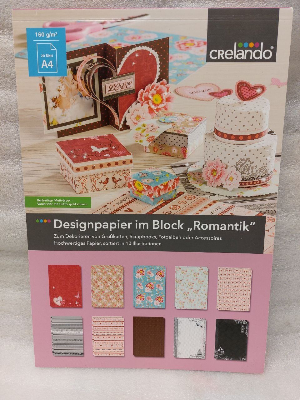 Papier: Blatt romantisches Musterpapier A4 sheets Romantic Pattern – Neuf (Voir description) à Pambio Noranco par Pol69