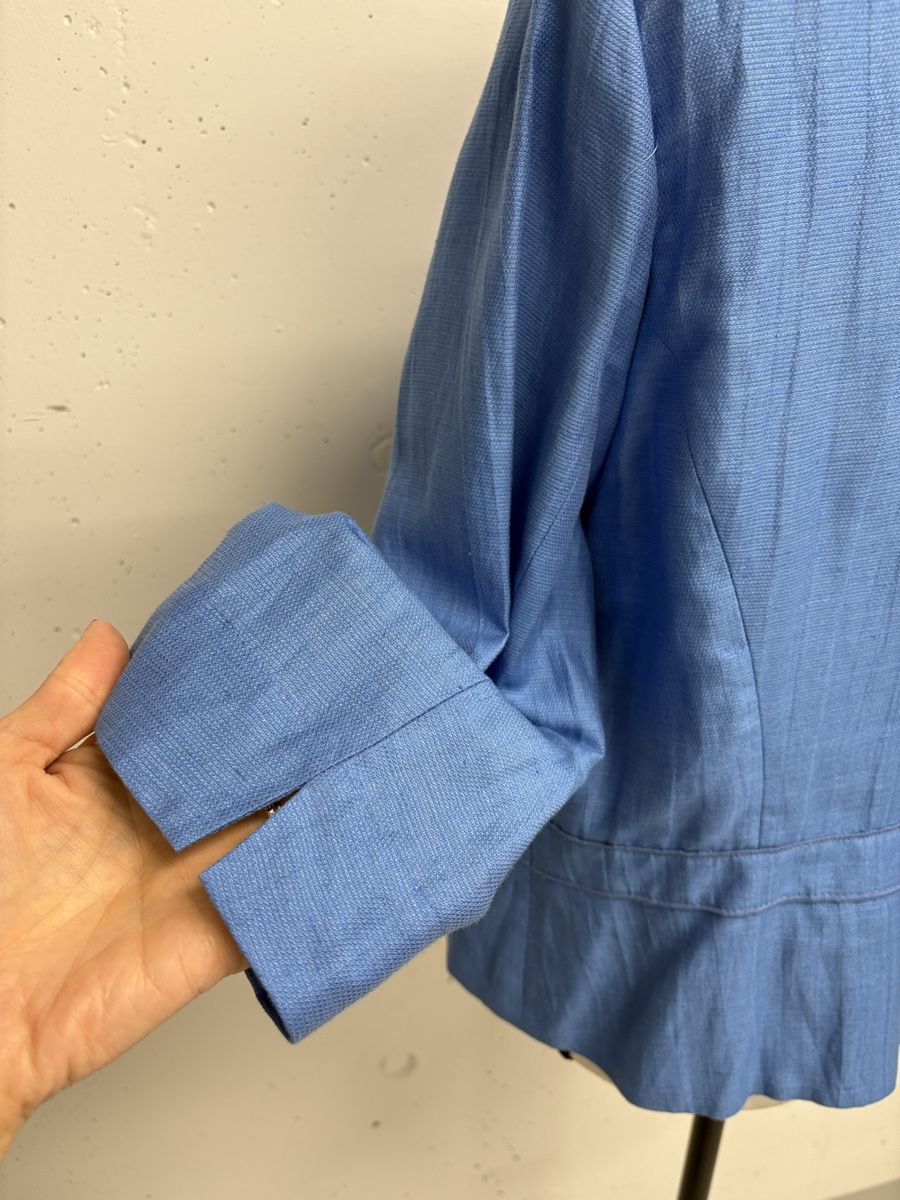Gerry Weber Giacche: Gerry Weber Leinen Blazer, hellblau, Gr. 42 – Nuovo (secondo la descrizione) da Regensdorf venduto da secondchancefashion 3