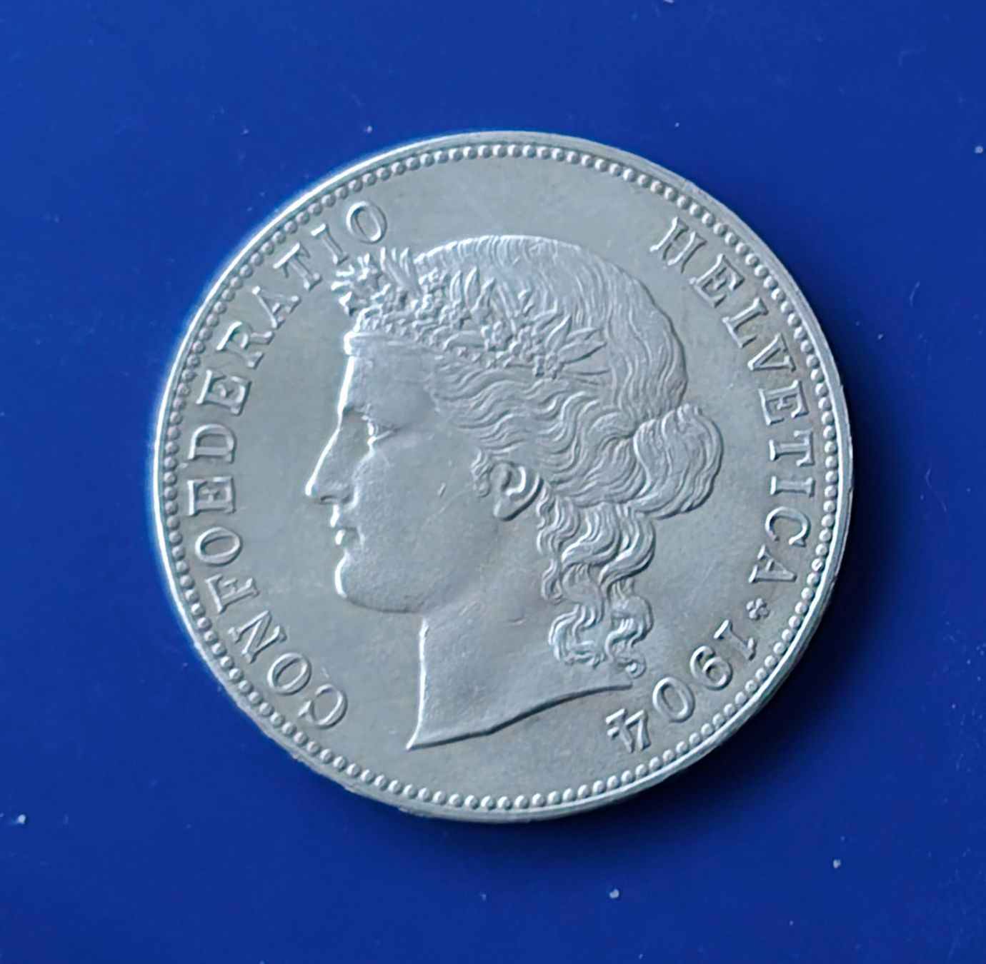 Tutti le monete: Silber Schweiz 5 Fr. 1904 B Top Erhaltung – Usato da Winterthur venduto da Cruiser3 2