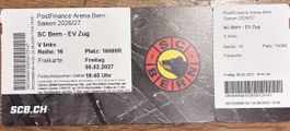1 Sitzplatz-Ticket SCB - EVZ