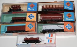 Roco Spur N - Set mit 7 Güterwagen - aus Sammlung