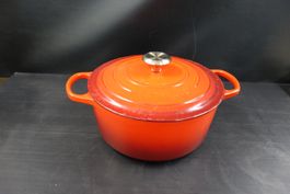 Bräter Le Creuset Nr. 26 rot mit Deckel