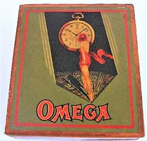 Omega Taschenuhr Etui Box Uhrenbox Montre de Poche Gousset