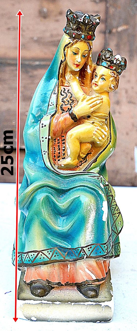 Sculture & Statue: Mutter-Gottes Figur mit Jesuskind auf dem Arm – Usato da Baar venduto da 2cvbaar 5