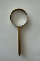 Lupe Messing mit Griff guter Zustand 18 cm