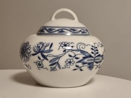 Thun 1794 Zuckerdose blau weiß Porzellan