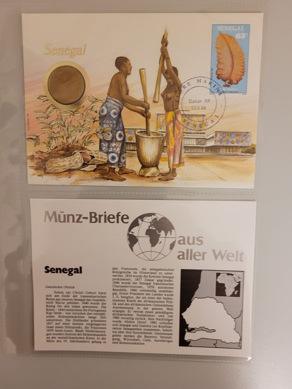 Tutti le monete: Münzbrief Senegal – Nuovo e nell'imballaggio originale da Bertschikon Gossau venduto da KEO2