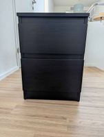 IKEA KULLEN Nachttisch / Kommode 2 Schubladen (Schwarzbraun)