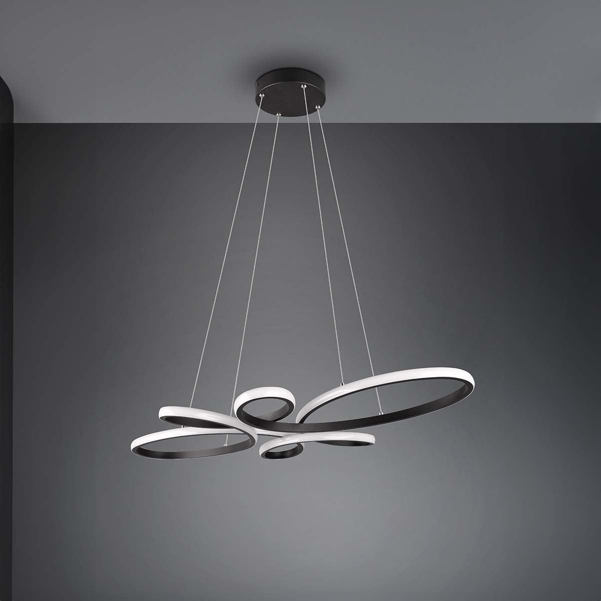 Lampadari & plafoniere: LED Pendelleuchte, Schwarz, 83 x 45 cm – Nuovo (secondo la descrizione) da Kreuzlingen venduto da Smart-Light 3