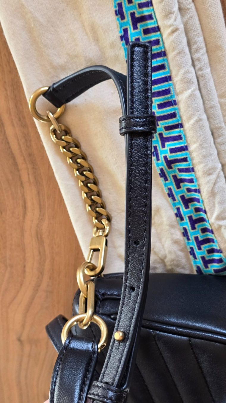 Tory Burch Borse da donna: Tory Burch Kira Chevron Handtasche schwarz – Usato da Uster venduto da proshka74 4