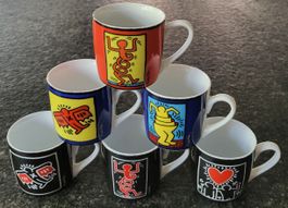 6 tasses à expresso Keith Haring, Pop Art, Design
