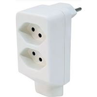 2 Stück Abzweigstecker 3xT13 weiss