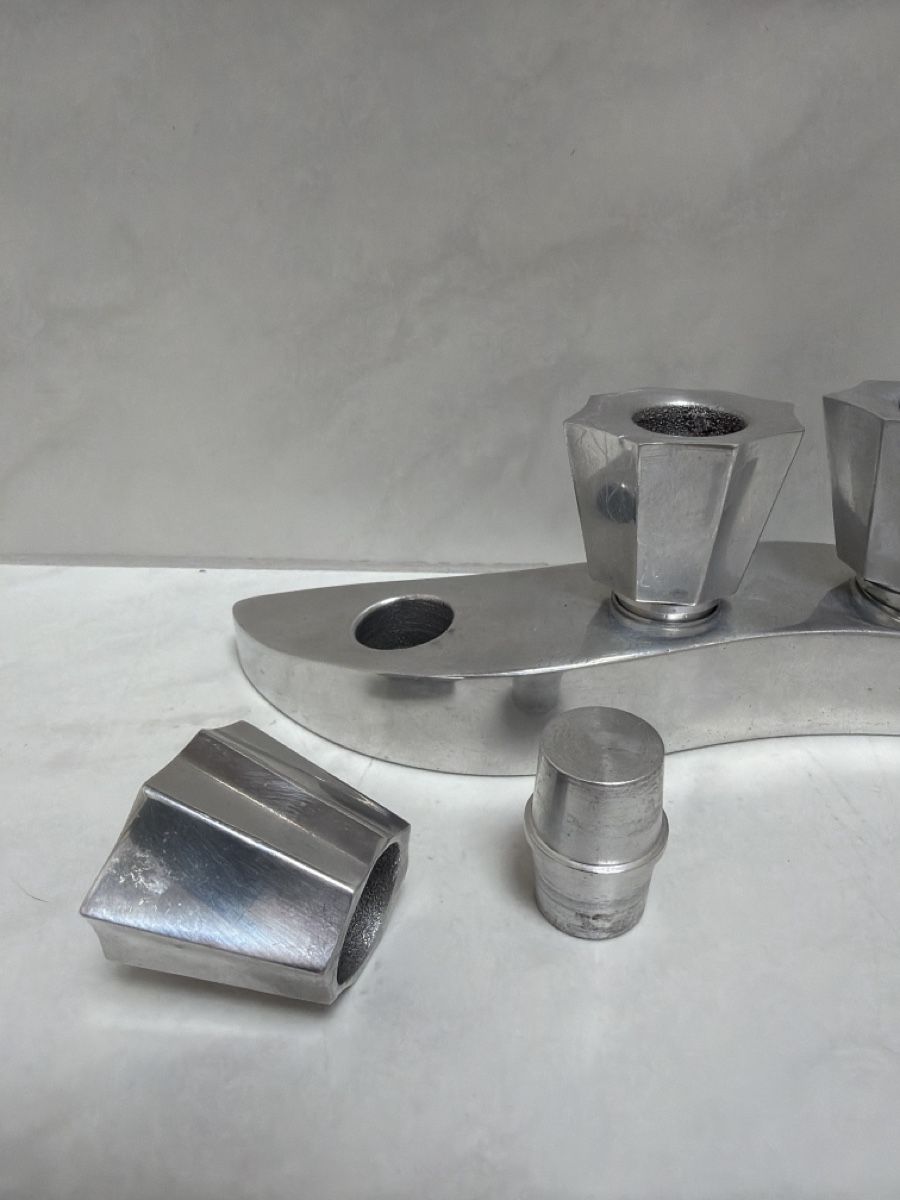 Portacandele: Kerzenständer, Aluminium Guss. – Usato da Biberist venduto da Momo33 4