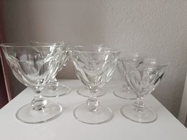 6 Kristallgläser in 3 Größen (je 2 Stk.) – Vintage Top 