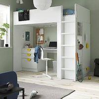 Lit bureau mezzanine pour enfant 