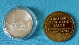 Zolliker Chilbi Taler 1990 Metall Sammlerstück guter Zustand