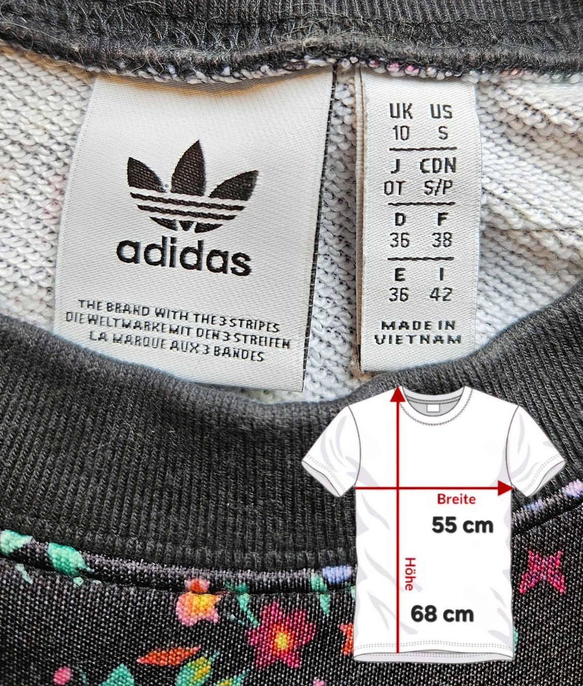 Adidas Maglioni & Felpe: Pullover adidas Blumen Grösse S retro – Usato da Hägglingen venduto da United-Village-Trade 2