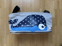 Sac de poussette 3 Sprouts baleine gris état neuf
