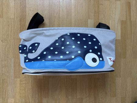 Sac de poussette 3 Sprouts baleine gris état neuf
