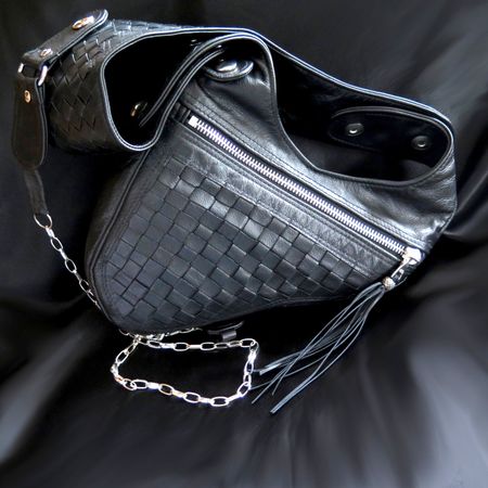 kleine Umhängetasche Revolverbag Damen Motorraddtasche Leder