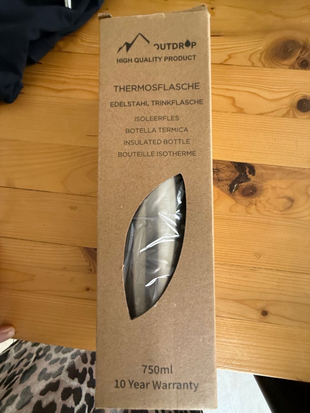 Thermos Borracce & Thermos: Neu Thermosflache Edelstahl 0.75 Liter – Nuovo e nell'imballaggio originale da Kirchdorf AG venduto da coco123 2