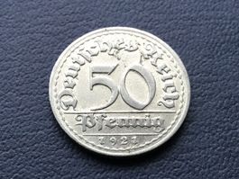 Deutsche Reich     50 Reichpfennig 1921 D