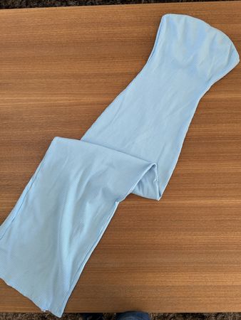 New Yorker Maxikleid, babyblau, mit Schlitz, Gr. XXS, neu