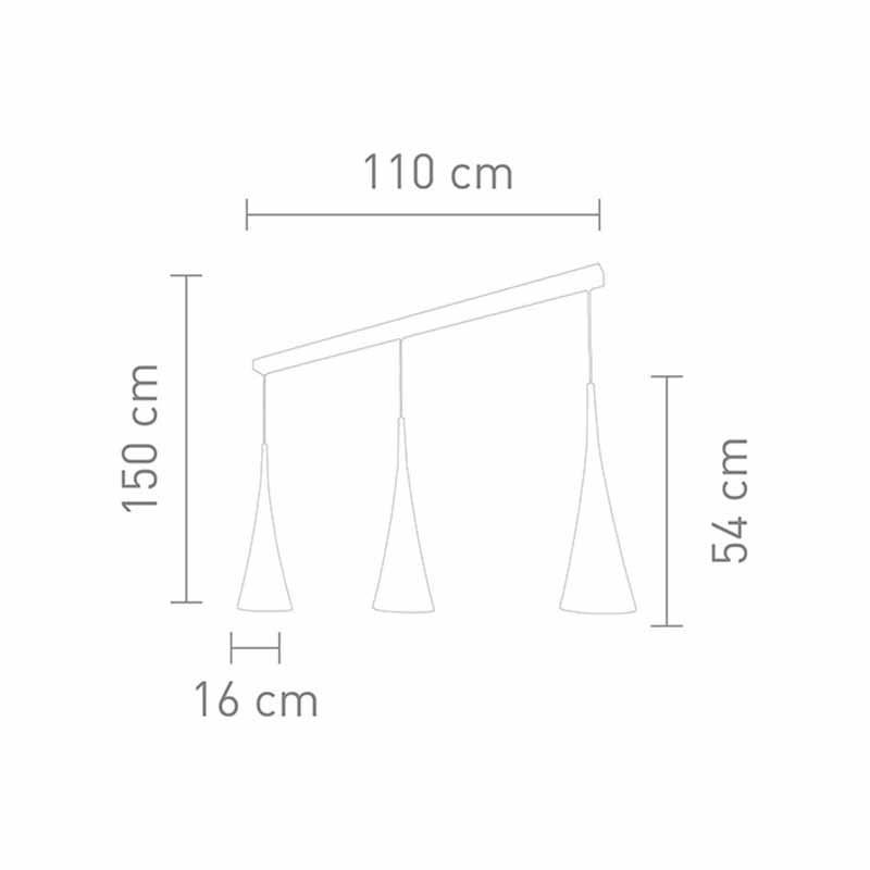 Lampadari & plafoniere: Pendelleuchte, 150 cm Höhe, 3 Strahler – Nuovo (secondo la descrizione) da Kreuzlingen venduto da Smart-Light 1