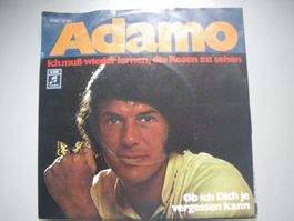 Vinyl Single Adamo - Ich muss wieder lernen, die Rosen zu se