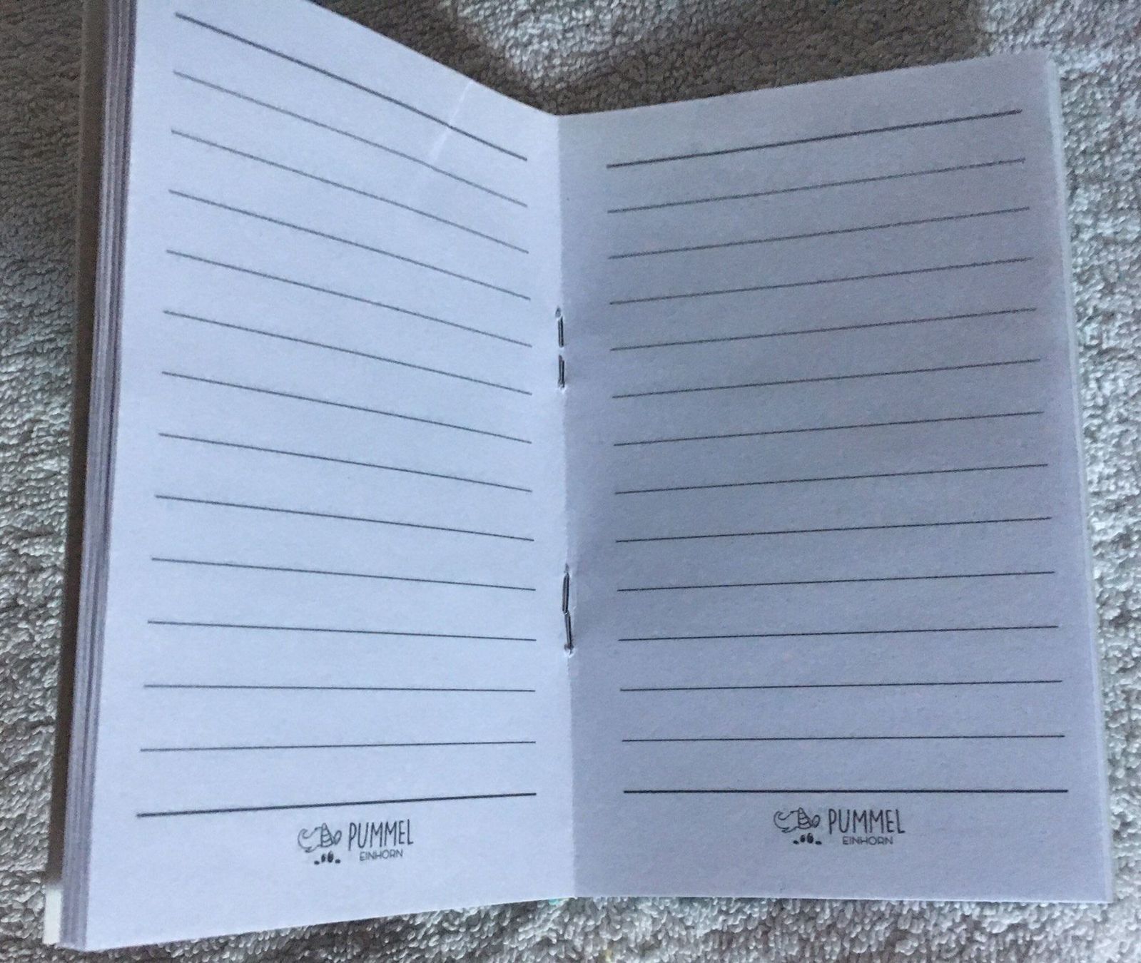 Blocchi: Pummeleinhorn Notizheft Notebook Heft gestreift Notizen – Nuovo (secondo la descrizione) da Buchs SG venduto da Billikatze5 1
