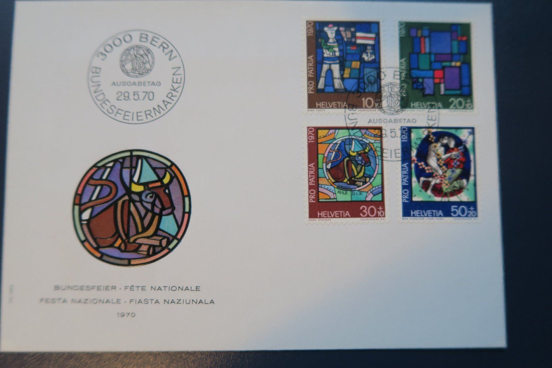 Tutti i francobolli: Pro Patria 1970 und 1976 FDC – Usato da Altdorf UR venduto da boardsofcanada