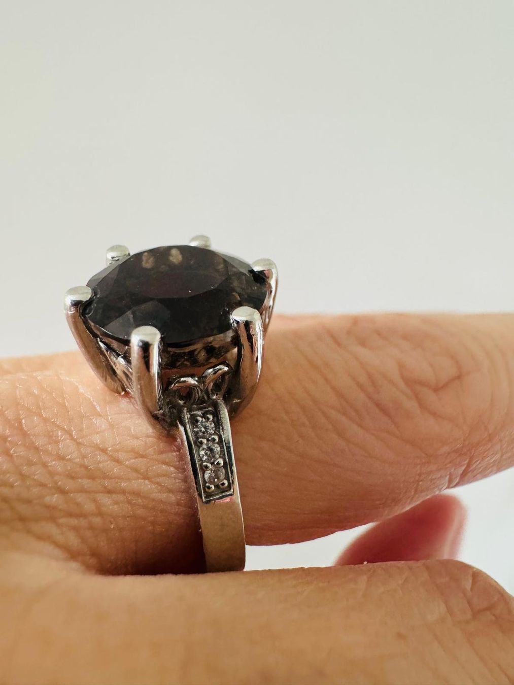 Anelli: Ring aus Platin & Rauchquarzstein – Usato da Hergiswil NW venduto da Shintana 2