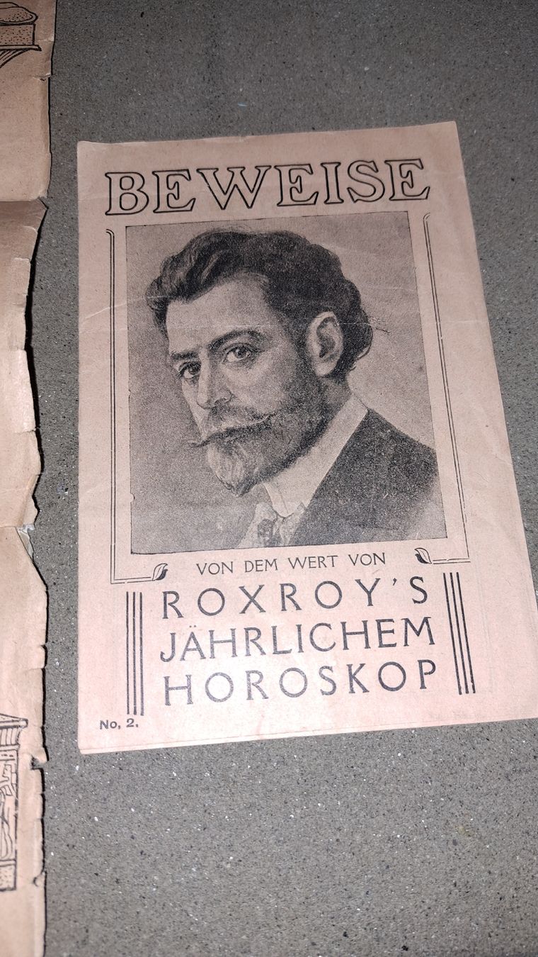 Documenti: Horoskop Dokument um 1915 – Usato da Kölliken venduto da Upcycling-by-Mc-TAM 1
