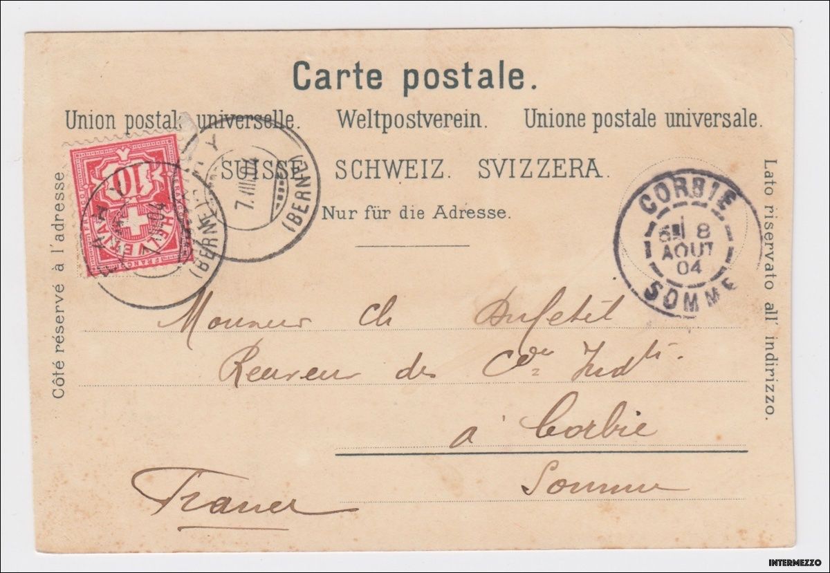 Ansichtskarten: Bulle FR // Souvenir Litho // 1904 – Gebraucht aus Basel von intermezzo12 1