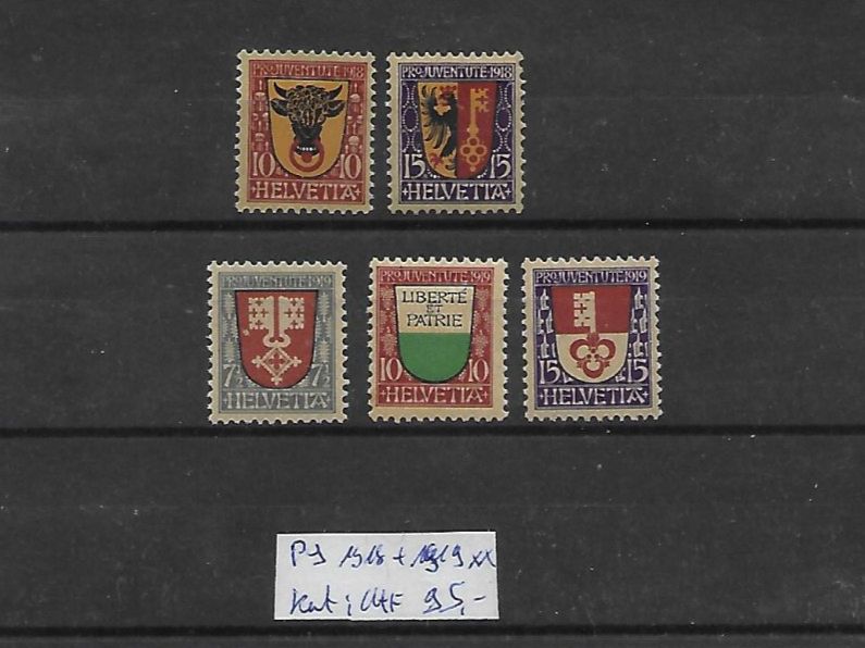 Tous les timbres: PJ 1918 + 1919 ** Kat: CHF 95.- – Neuf (Voir description) à Basel par Ilp