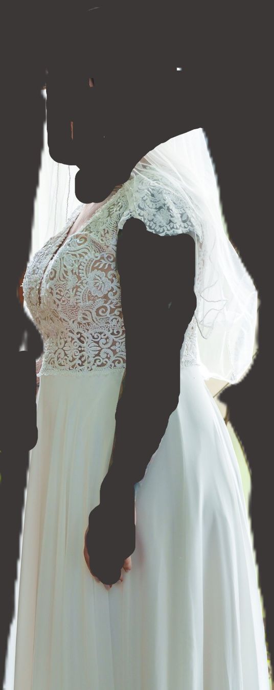 Kleider: Hochzeitskleid Grösse 42 + Schleier – Gebraucht aus Aathal-Seegräben von heyiBims 3