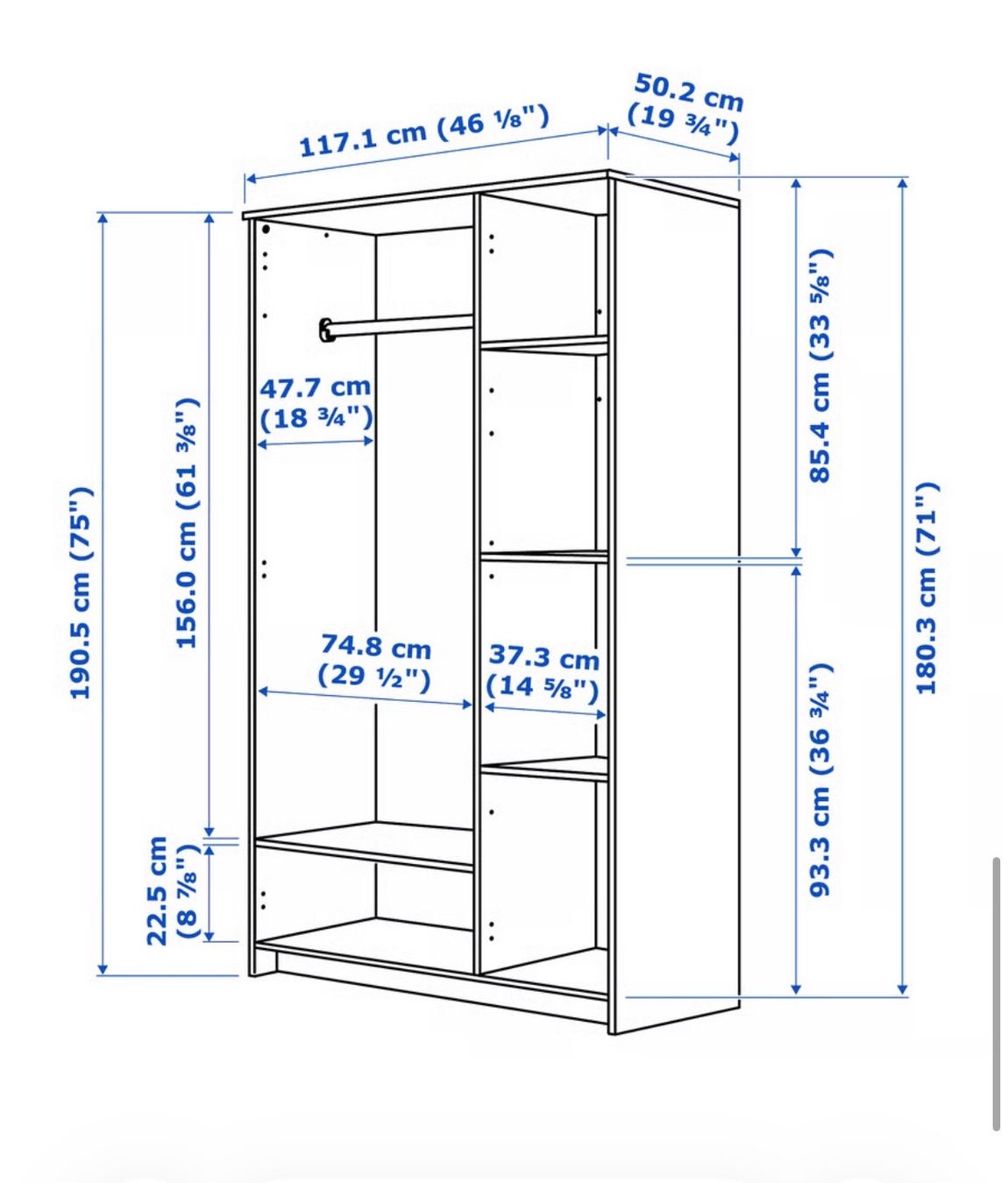 Ikea Armadi: Ikea Kleiderschrank weiss – Usato da Oppikon venduto da jur_h26w 2