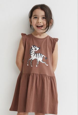 Zebra Kleid Gr. 122/128 für den Sommer *NEU