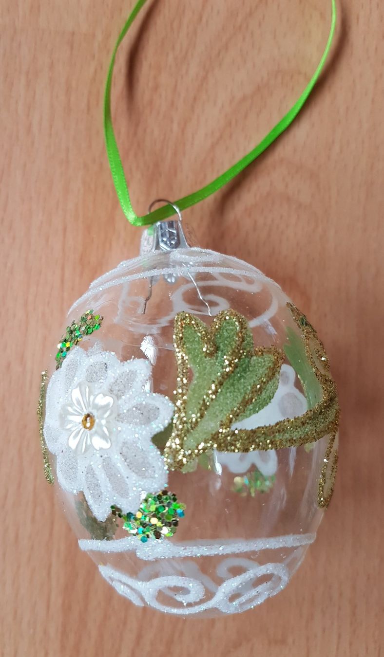 Tutte le decorazioni: 4 WUNDERSCHÖNE OSTERKUGELN - EIER / PLEXIGLAS / HANDARBEIT – Nuovo (secondo la descrizione) da Sax venduto da prinzenrollen 4