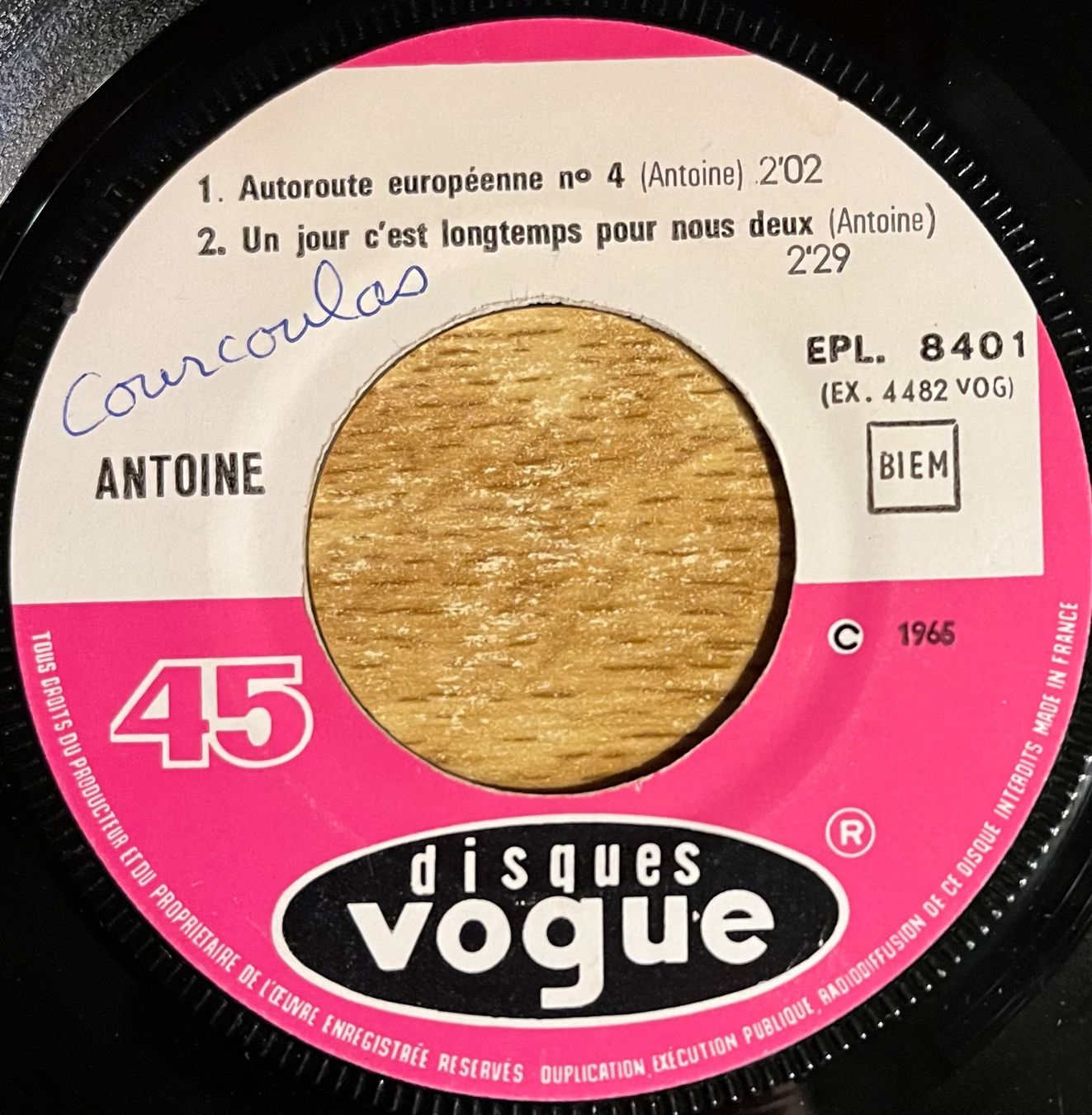 Dischi in vinile: ANTOINE - LA GUERRE – Usato da Bussigny venduto da vinyl-pas-cher 2