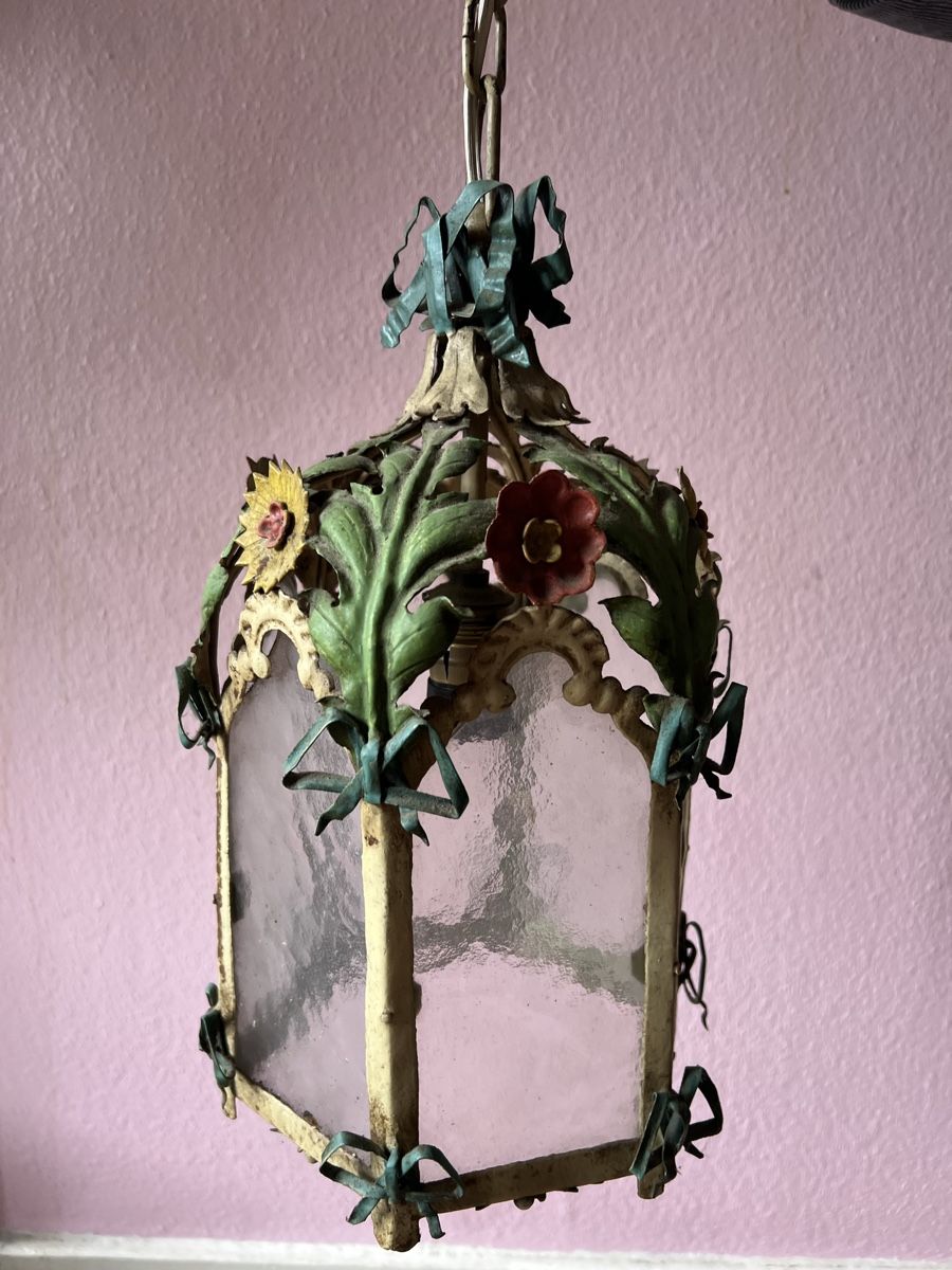 Lampadari & plafoniere: Florale Toleware Hängelampe – Usato da Zürich venduto da juergarno 5