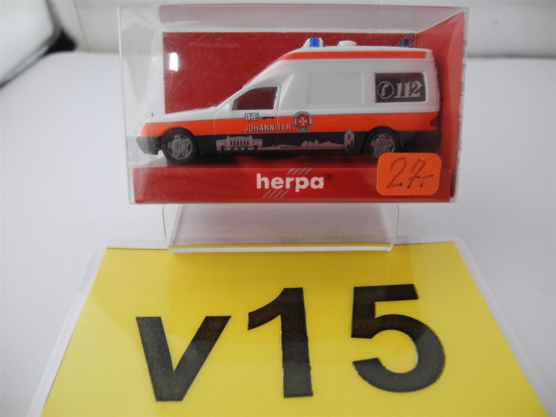 Herpa Modellini d'auto: Herpa 044868 "Johanniter Giessen",Nr. v15 – Nuovo e nell'imballaggio originale da Kottwil venduto da Crazyrolf